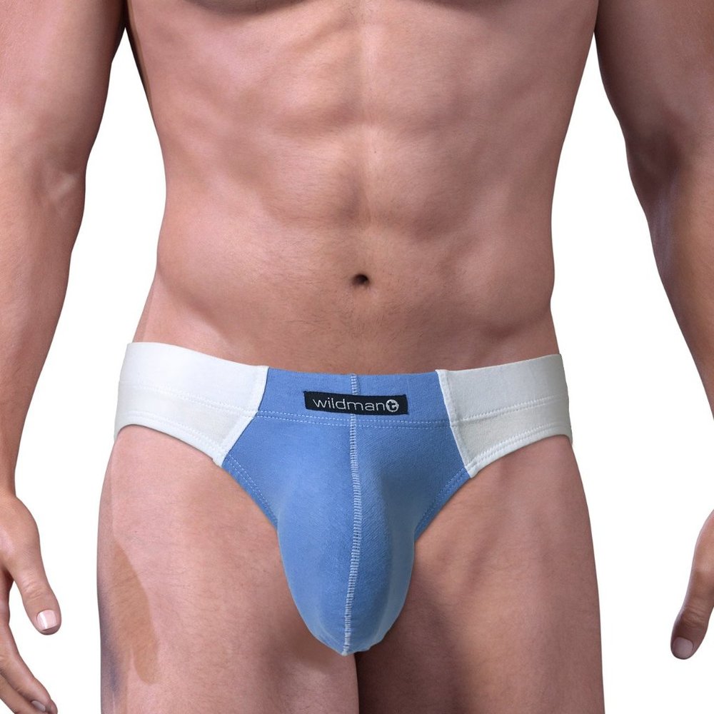 WildmanT Big Boy Pouch Bikini White/Blue Underwear